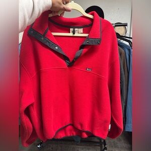 Woolrich Red Zip Up Men's Sweater Pullover